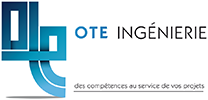OTE Ingénierie, Bureau d'étude technique, maître d'oeuvre, économiste Logo d'OTE, accompagné par Optim Office en dactylographie et mise en forme de CCTP