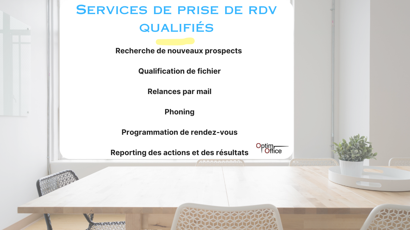 services d'Optim Office en matière de prospection commerciale bton